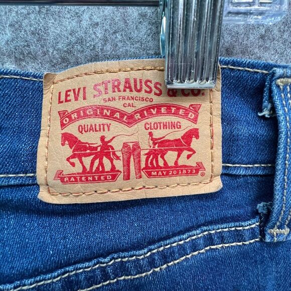 Levis 515 Boot Cut Jeans Womens 12 Blue Medium Wash Mid Rise Stretch Classic - Picture 5 of 16